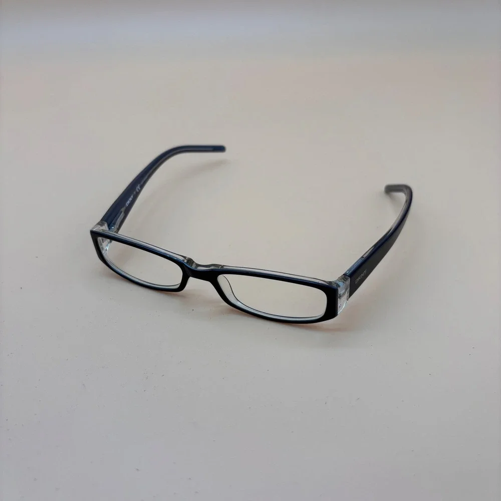 DKNY DY4516 Navy Blue Clear Rectangular Eyeglasses Frames only 49-16-135 Womens